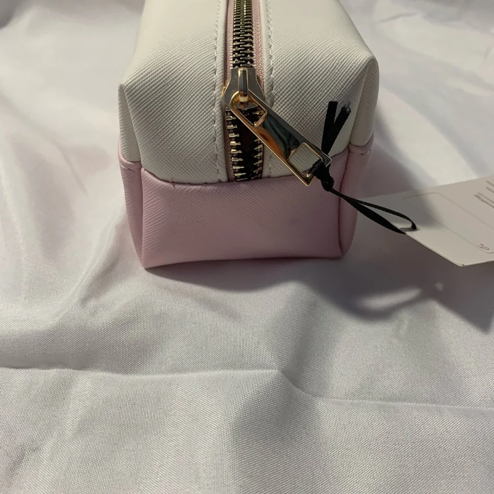 NWT Pink & White “LOVE” Cosmetic Case